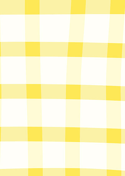 Echantillon papier peint panoramique Vichy Souple Jaune