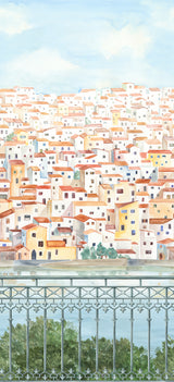 Papier peint paysage – Panoramique Village Côtier