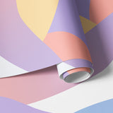 Papier peint paysage abstrait Hills Pastel