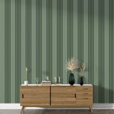 Papier peint rayures Ambre Céladon