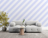 Papier peint panoramique rayures Marjorie Lilas