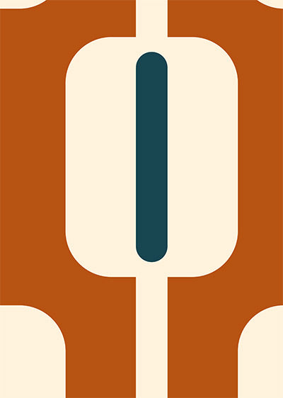 Echantillon papier peint panoramique années 70 Nesso