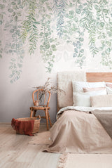 Papier peint panoramique végétal Cascade de Feuilles