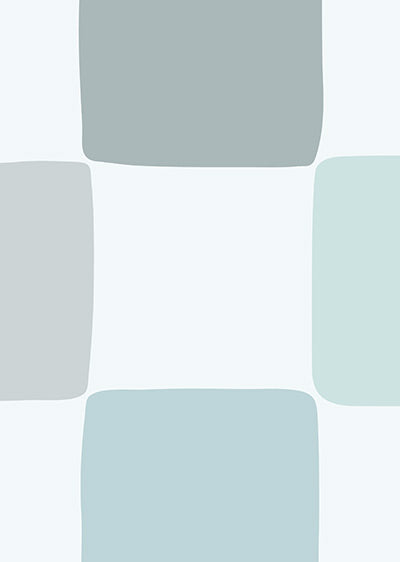 Echantillon papier peint panoramique Carreaux Dessinés Camaïeu Bleu Glacier