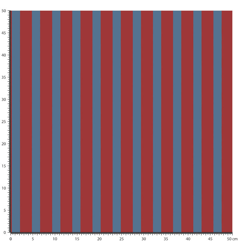 Papier peint rayures contemporaines rouge et bleu