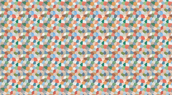 Papier peint géométrique – Mosaïque multicolore Facettes
