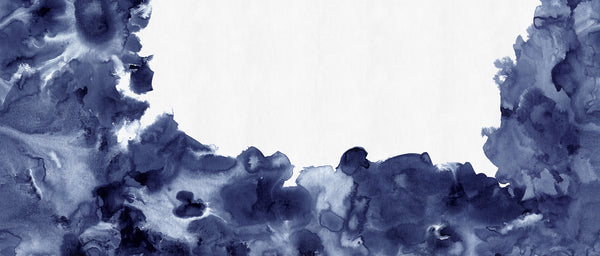 Papier peint design tâche bleue