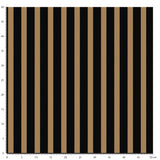 Papier peint rayures noir et brun doré - Tess