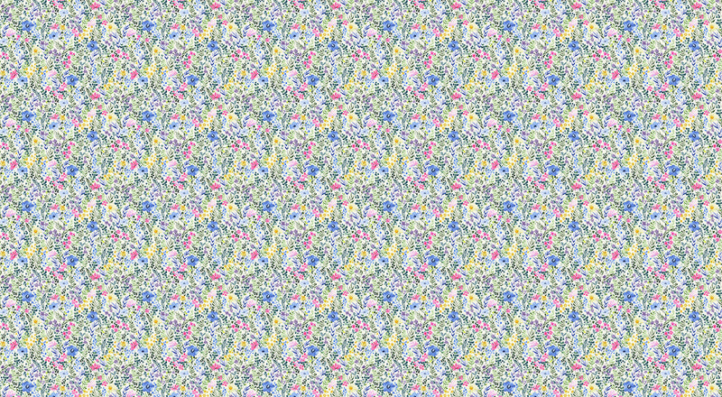 Papier peint panoramique motif Aquarelle de Fleurs