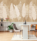 Papier peint feuille de bananier – Feuillage Moderne Monochrome