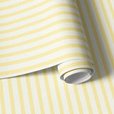 Papier peint rayures Giulia Jaune Plage
