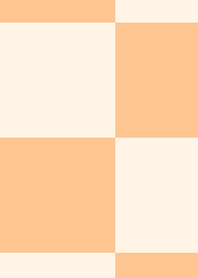 Echantillon papier peint panoramique Damier Classique Pêche