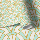 Papier peint panoramique motif art déco Arches