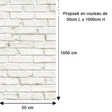 Papier peint brique blanche 66th Street