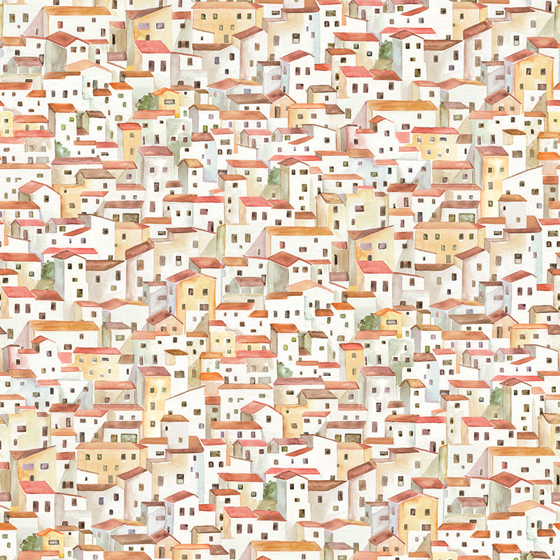Papier peint Village Sur La Côte