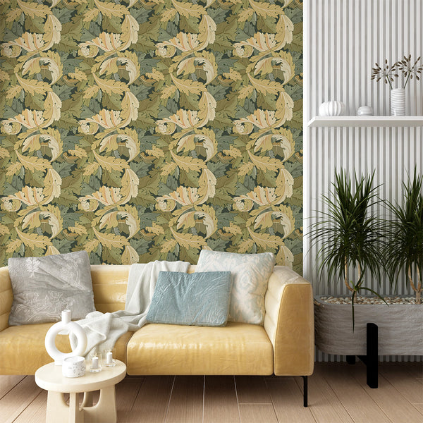 Papier peint panoramique végétal Art nouveau
