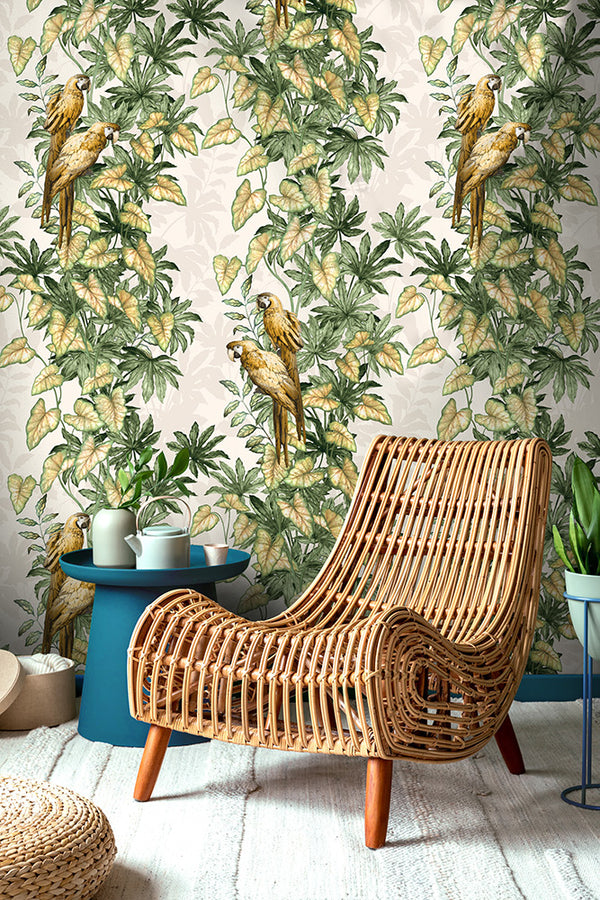 Papier peint perroquet - Jungle Parrots