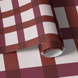 Papier peint panoramique Vichy Souple Bordeaux