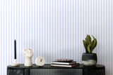 Papier peint rayures Giulia Pervenche
