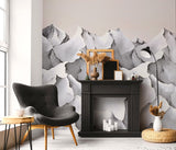 Papier peint panoramique Les Cimes Noir et Blanc