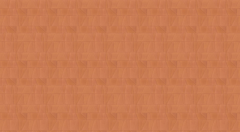 Papier peint panoramique plâtre Plaster Tiles Terracotta