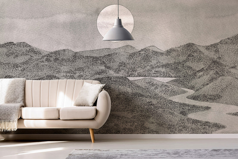 Papier peint montagne Fjord