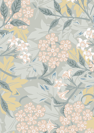 Echantillon papier peint végétal Fleurs des champs