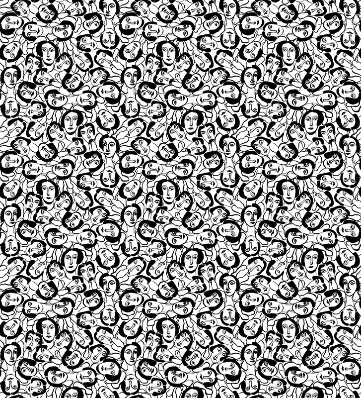 Papier peint Visage
