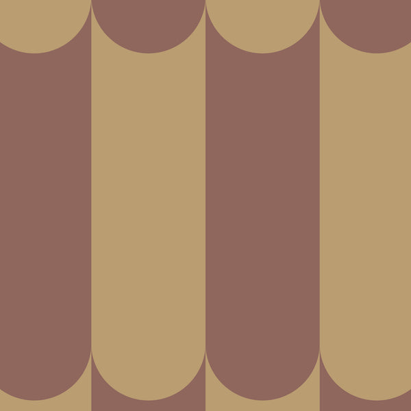 Papier peint Arches Minimalistes Moutarde