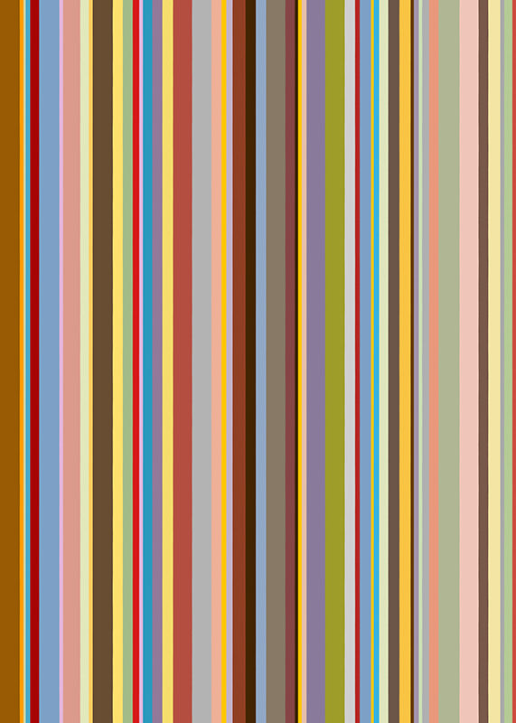 Papier peint rayures contemporaines multicolore
