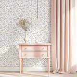 PAPIER PEINT ENFANT - BOUTONS DE FLEURS