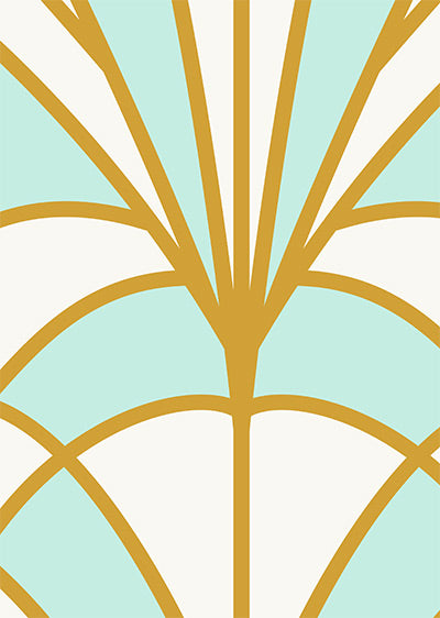 Echantillon papier peint panoramique motif art déco Arches