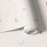 Papier peint formes découpées Crème