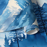 Papier peint panoramique paysage montagne Au bord du lac