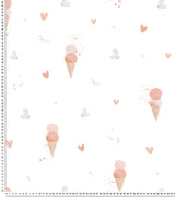 PAPIER PEINT ENFANT - ICE CREAM DREAM / BLUE