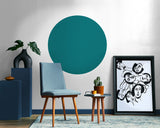 Papier Peint Adhésif Cercle - Bleu Canard