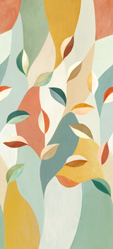 Papier peint feuillage – Feuilles graphiques abstraites