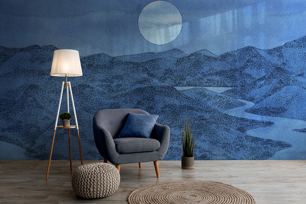 Papier peint montagne Fjord