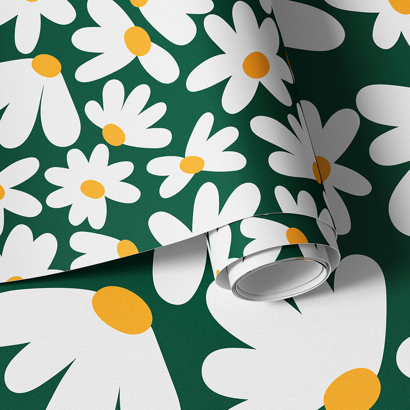 Papier peint panoramique motif marguerite Daisy