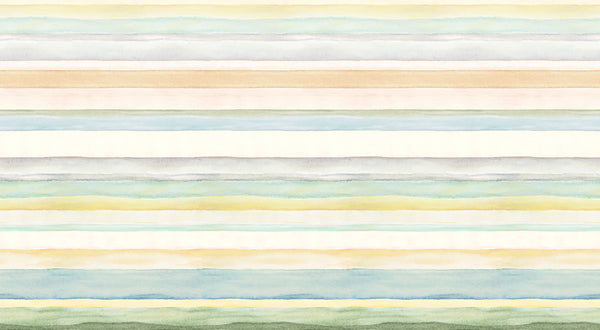 Papier peint panoramique Rayures Aquarelle Bayadères