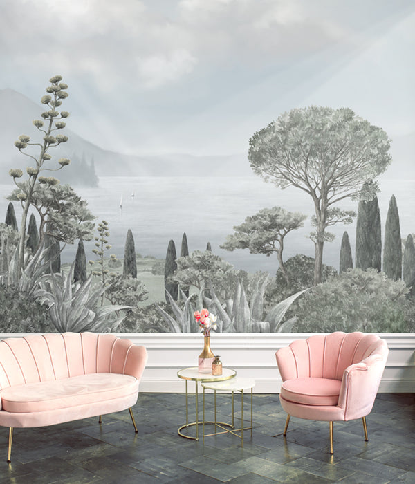Papier peint paysage, paysage méditerranéen : Le lac de Garde Italie