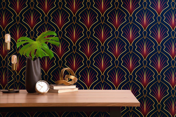 Papier peint panoramique motif art déco Palm Spring