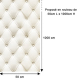 Papier peint Capiton Blanc