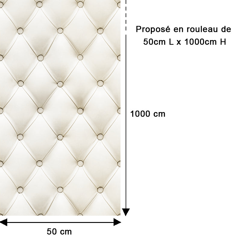 Papier peint Capiton Blanc