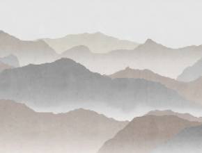 Papier peint panoramique Montagnes Brumeuses 343 x 260