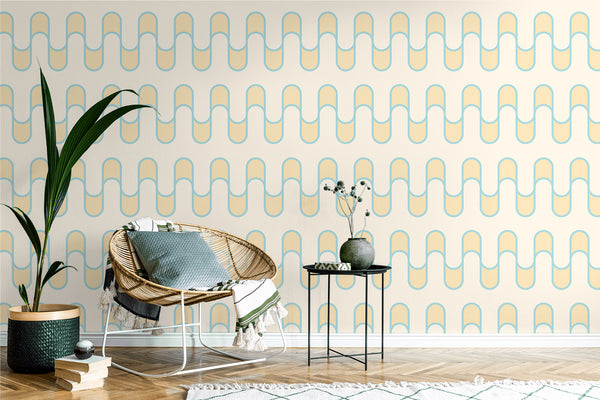 Papier peint panoramique motif art déco Petra