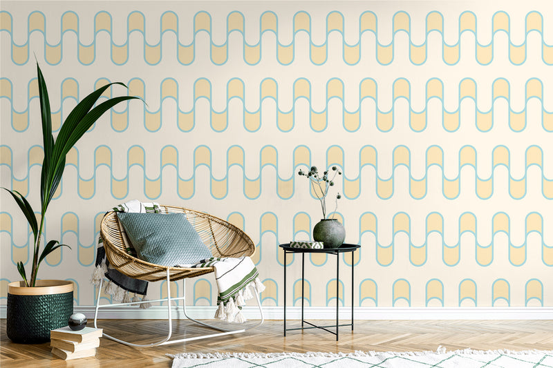 Papier peint panoramique motif art déco Petra