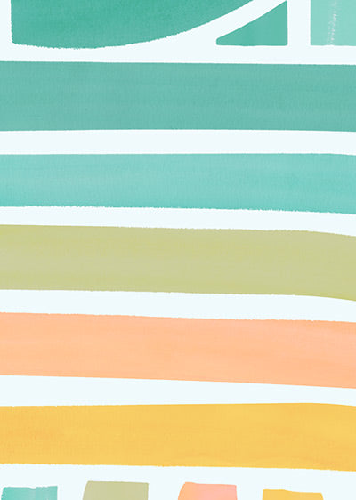 Echantillon papier peint graphique Arches Aquarelles Menthe