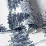 Papier peint panoramique paysage aquarelle Sous la neige