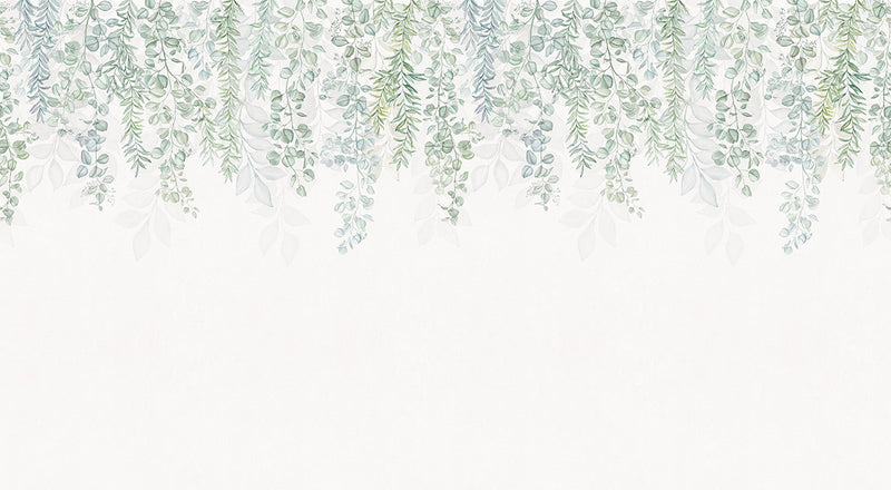 Papier peint panoramique végétal Cascade de Feuilles